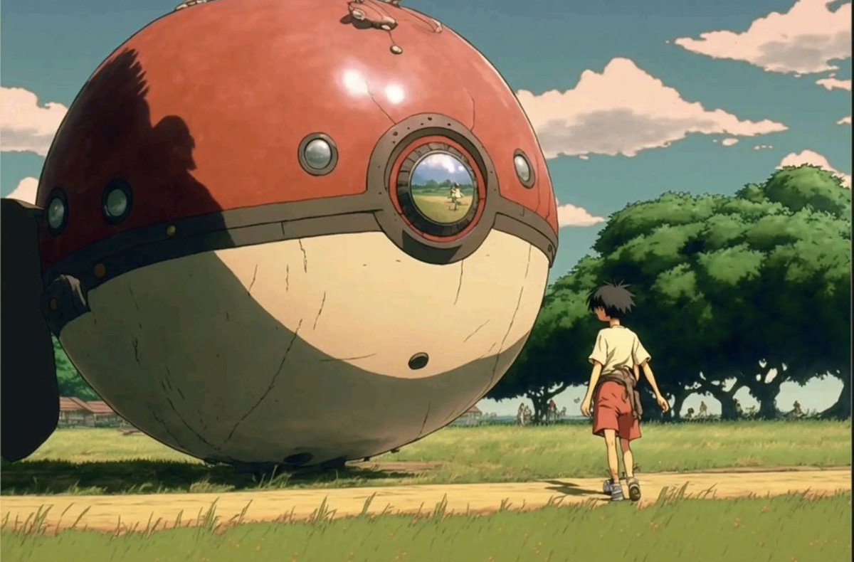 Eleventh visual exploring Pokemon characters through the Ghibli artistic lens Another Pokemon drawing adopting the Studio Ghibli illustration style