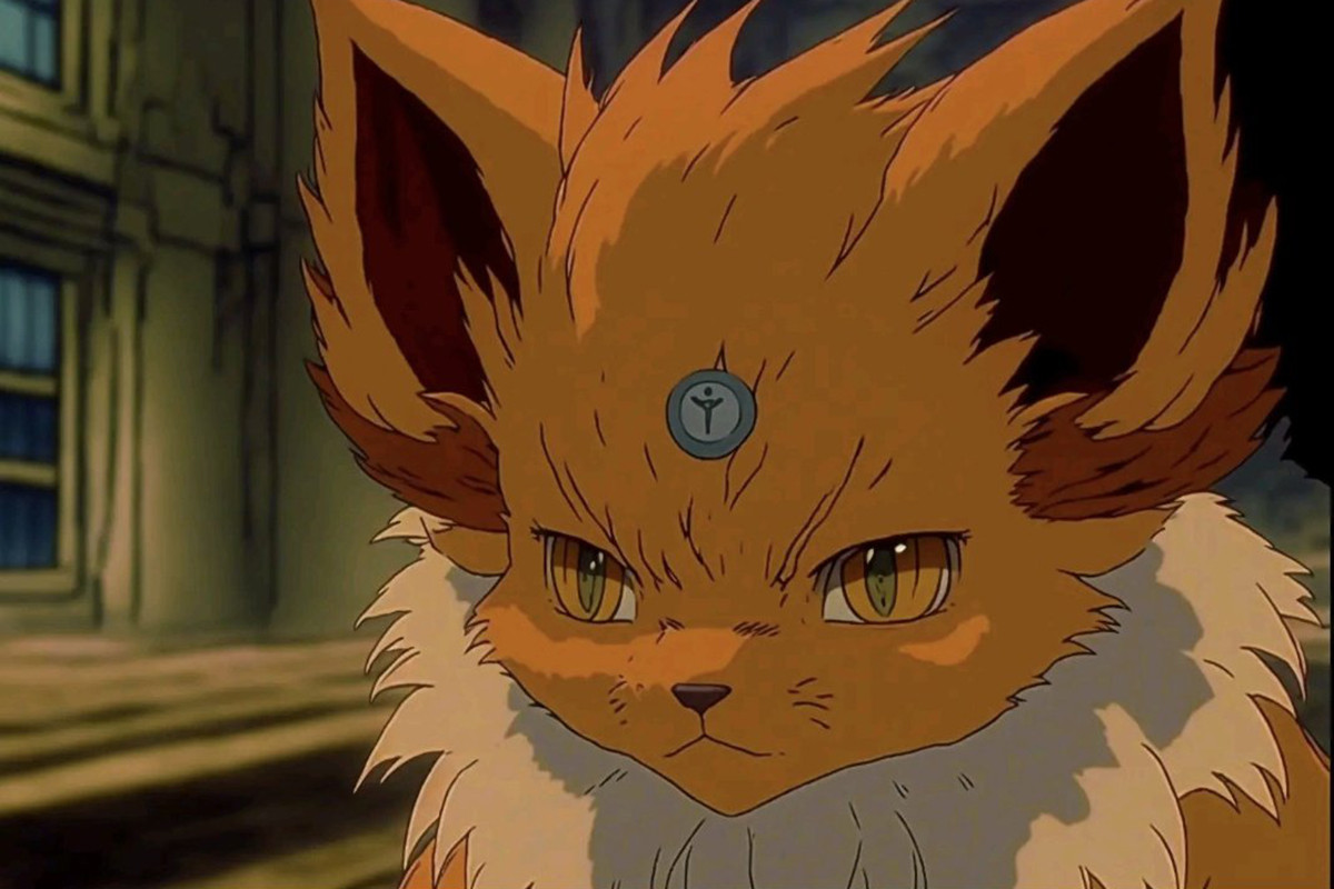 Continuing exploration of Pokemon designs using Ghibli illustration principles Ninth Pokemon illustration drawing inspiration from Studio Ghibli's art