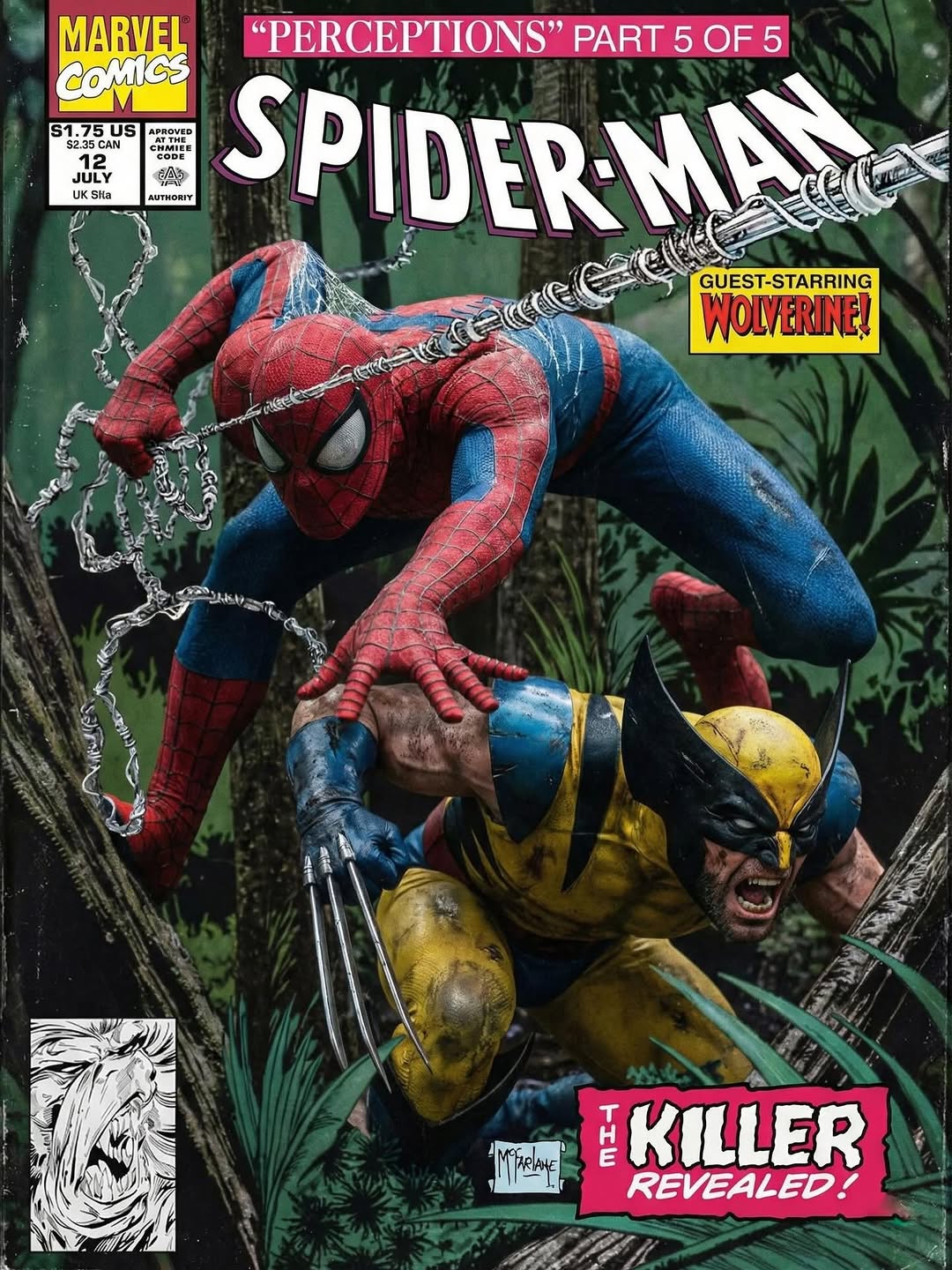 wolverine spiderman cover brought to real life