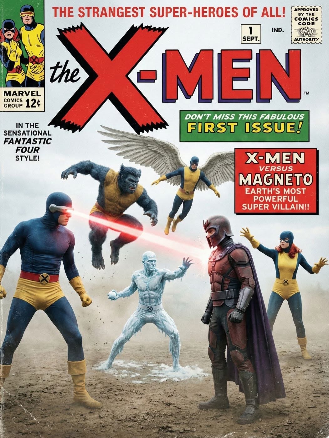 xmen vs magneto first issue realistic comicbook cover