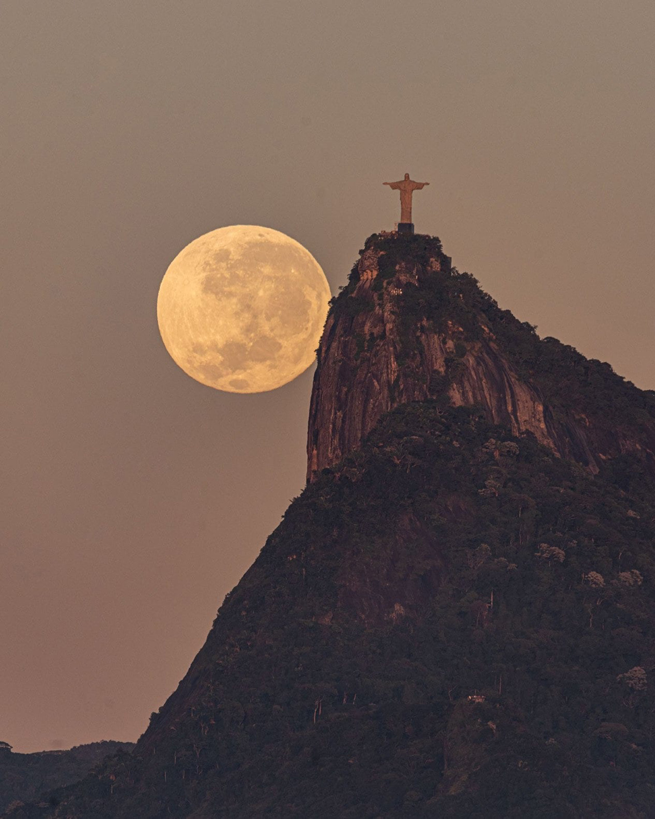Christ the Redeemer statue architectural details in Rio's skyline