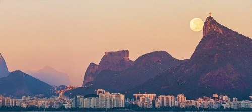 Rio, Brazil - Christ The Redeemer Statue: Divine Moon Alignment Photography